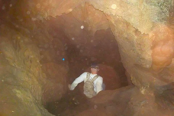 caving